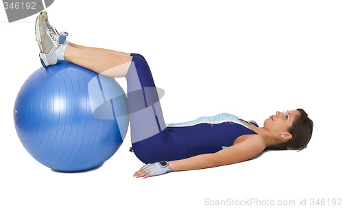 Image of Woman with a gym ball