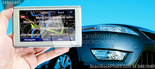 Image of gps in a man hand