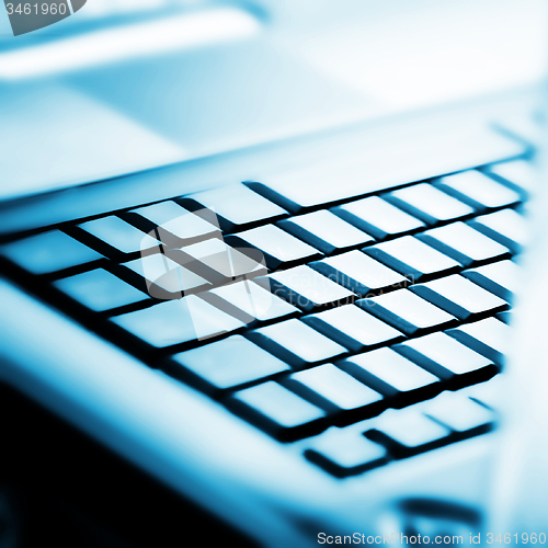 Image of Modern and stylish laptop. 
