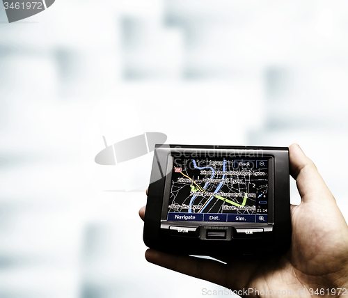 Image of Gps in a man hand.