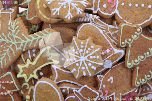 Image of christmas ginger bread as holiday background