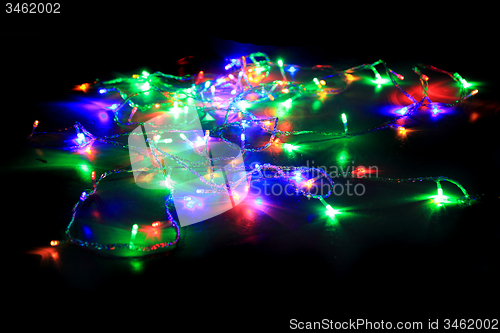 Image of color christmas lights background