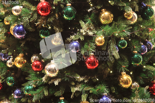 Image of color christmas lights background