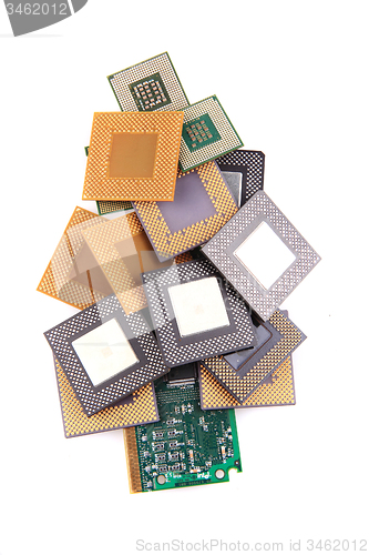 Image of computer chip as christmas tree decoration