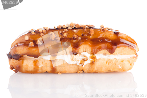 Image of Eclair with caramel decoration