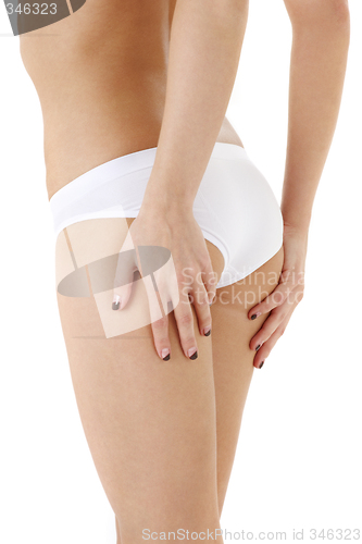 Image of healthy back in white panties #2