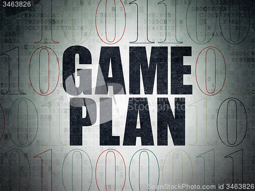 Image of Business concept: Game Plan on Digital Paper background