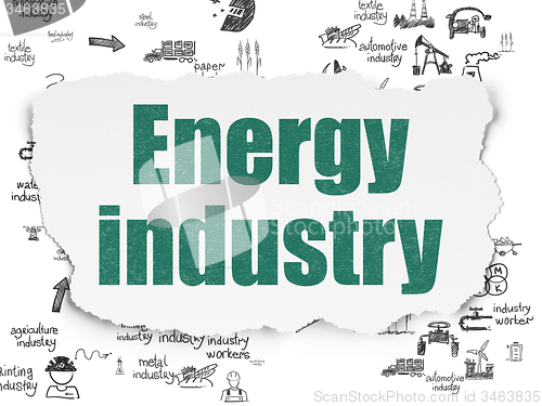 Image of Industry concept: Energy Industry on Torn Paper background