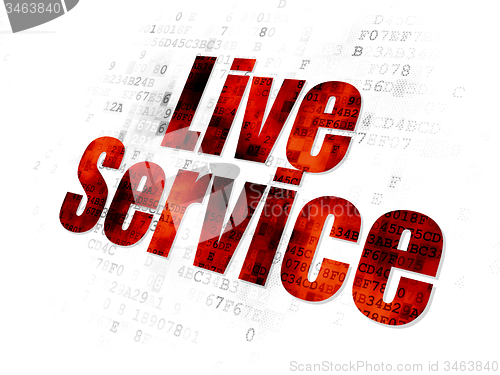 Image of Business concept: Live Service on Digital background