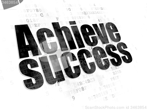 Image of Finance concept: Achieve Success on Digital background