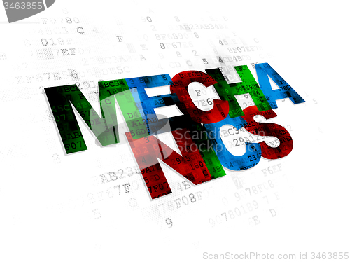 Image of Science concept: Mechanics on Digital background