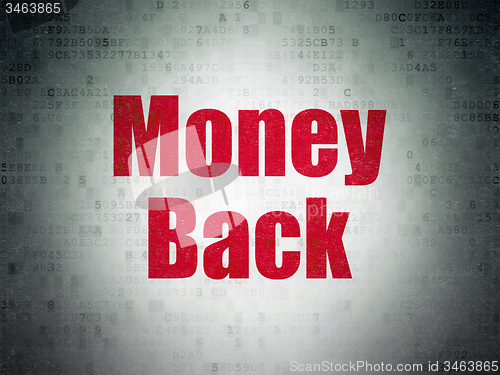 Image of Finance concept: Money Back on Digital Paper background
