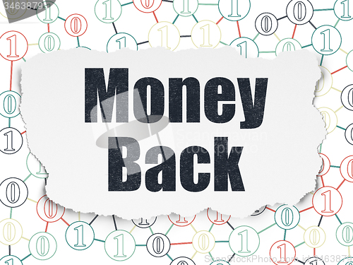 Image of Finance concept: Money Back on Torn Paper background