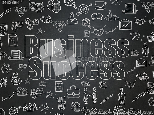 Image of Business concept: Business Success on School Board background