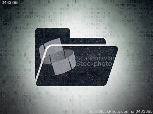 Image of Finance concept: Folder on Digital Paper background