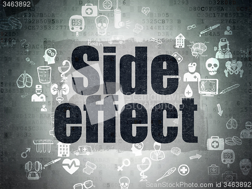 Image of Medicine concept: Side Effect on Digital Paper background