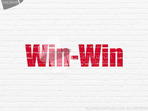Image of Business concept: Win-Win on wall background