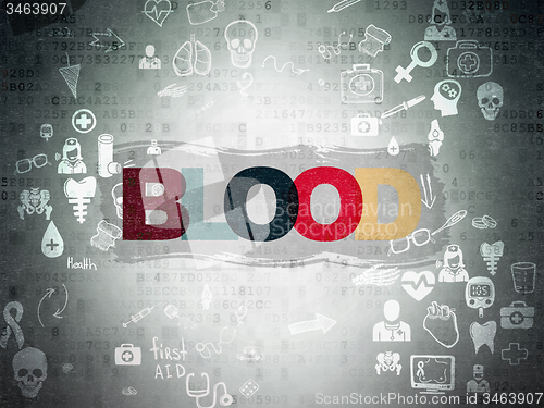 Image of Medicine concept: Blood on Digital Paper background