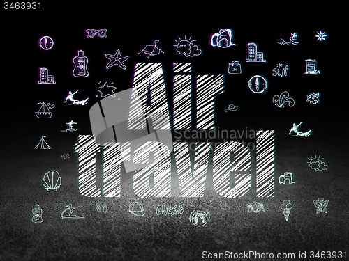 Image of Tourism concept: Air Travel in grunge dark room