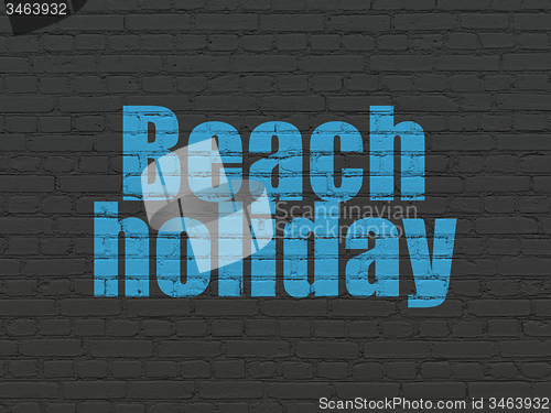 Image of Tourism concept: Beach Holiday on wall background