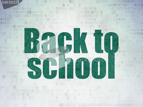 Image of Learning concept: Back to School on Digital Paper background