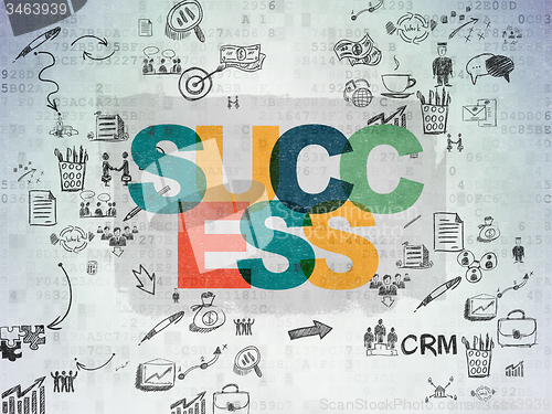 Image of Finance concept: Success on Digital Paper background