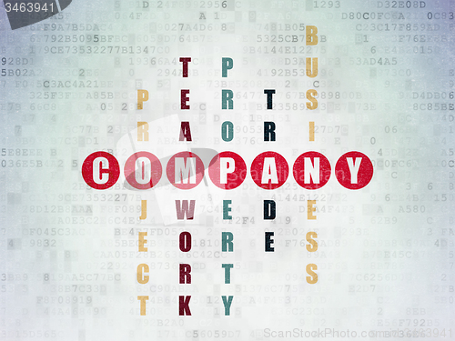 Image of Business concept: word Company in solving Crossword Puzzle