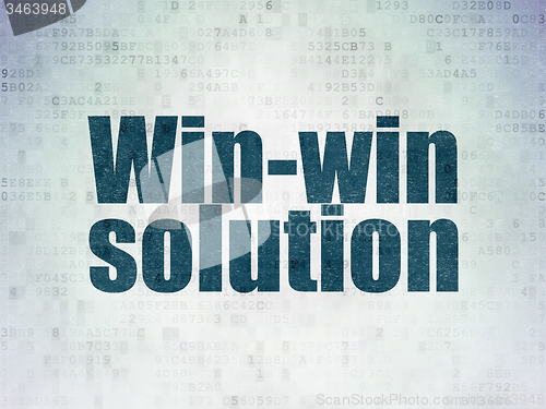 Image of Business concept: Win-win Solution on Digital Paper background