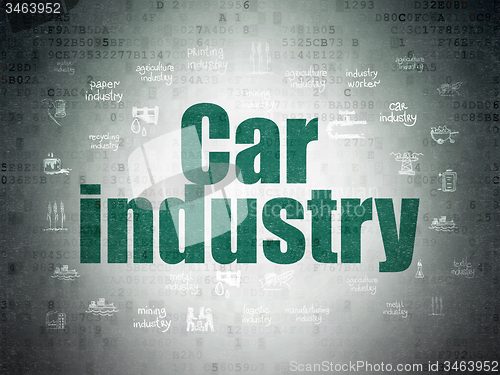 Image of Industry concept: Car Industry on Digital Paper background