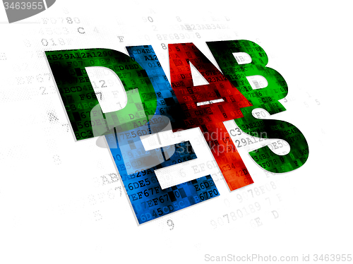 Image of Medicine concept: Diabets on Digital background