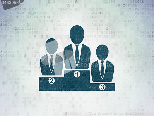 Image of Business concept: Business Team on Digital Paper background