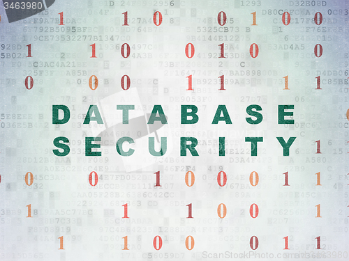 Image of Protection concept: Database Security on Digital Paper background