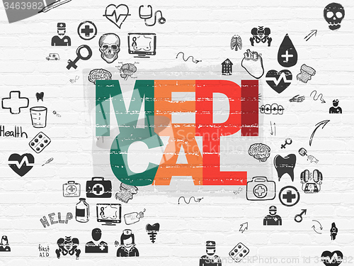 Image of Healthcare concept: Medical on wall background