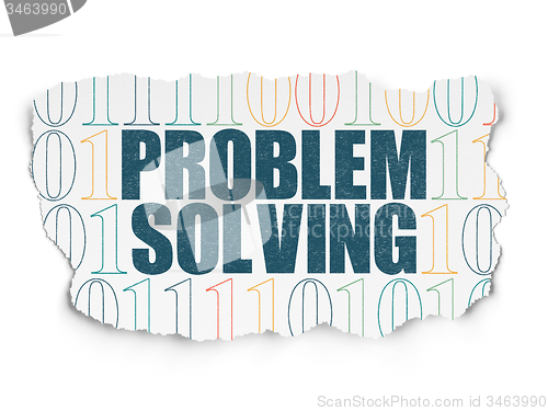 Image of Business concept: Problem Solving on Torn Paper background