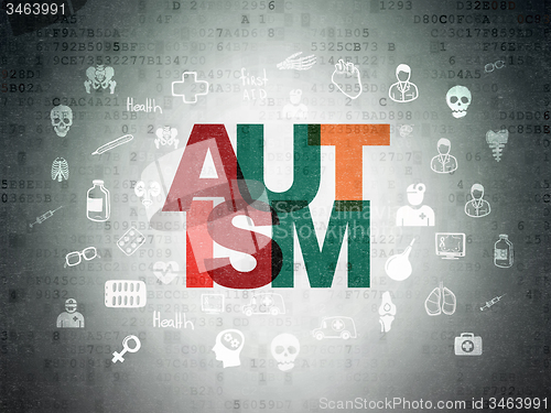 Image of Healthcare concept: Autism on Digital Paper background