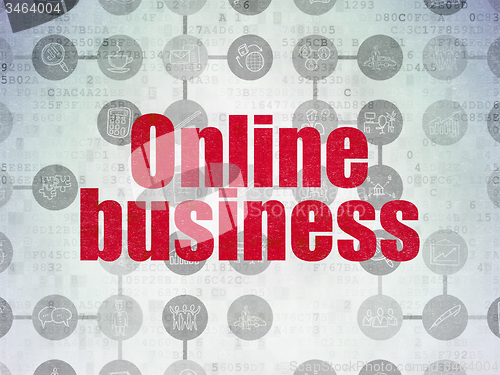Image of Business concept: Online Business on Digital Paper background
