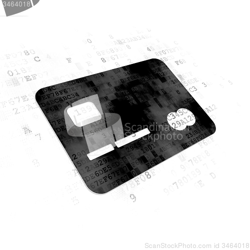 Image of Money concept: Credit Card on Digital background