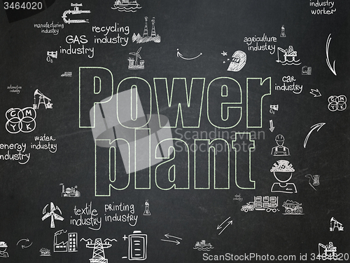 Image of Industry concept: Power Plant on School Board background