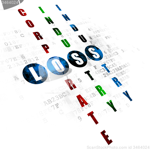 Image of Business concept: word Loss in solving Crossword Puzzle