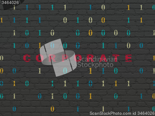 Image of Finance concept: Corporate on wall background