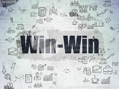 Image of Business concept: Win-Win on Digital Paper background