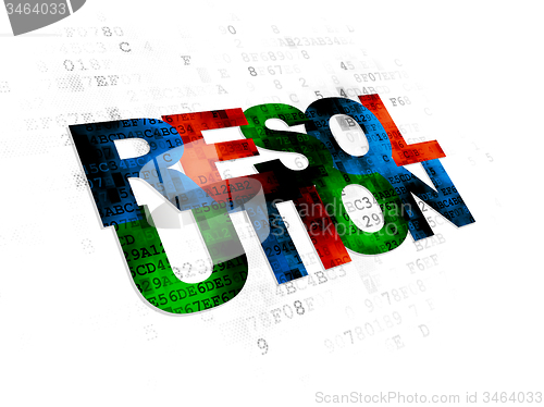 Image of Law concept: Resolution on Digital background