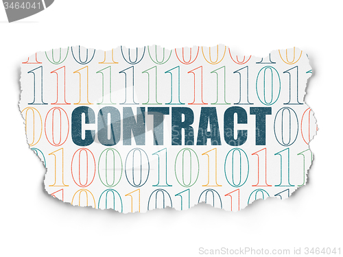 Image of Finance concept: Contract on Torn Paper background