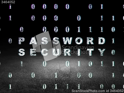 Image of Safety concept: Password Security in grunge dark room