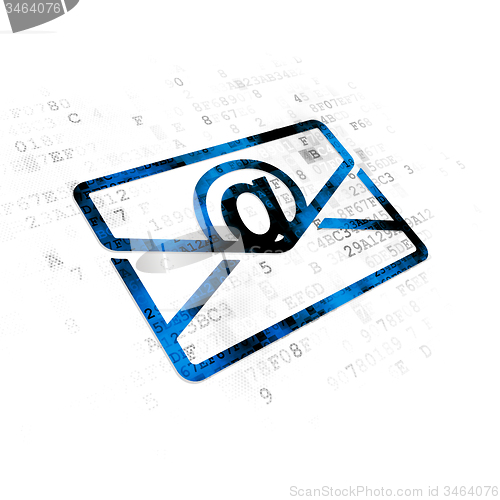 Image of Finance concept: Email on Digital background