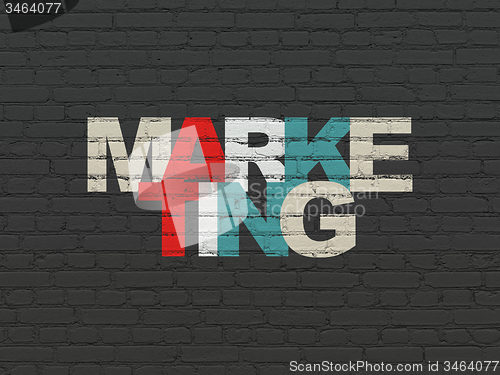 Image of Marketing concept: Marketing on wall background