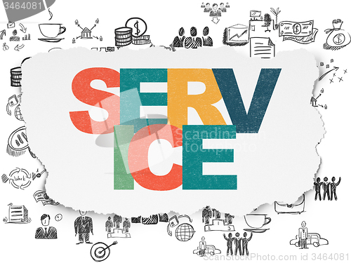 Image of Business concept: Service on Torn Paper background