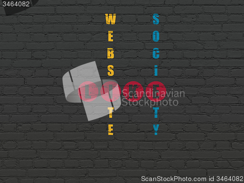 Image of Social network concept: word Like in solving Crossword Puzzle