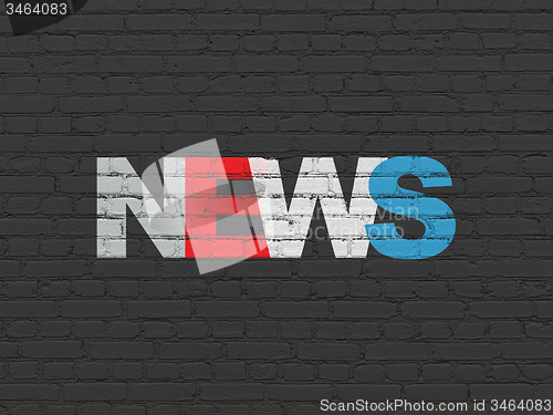 Image of News concept: News on wall background