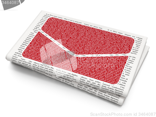 Image of Business concept: Email on Newspaper background